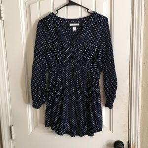 Motherhood Maternity Tops - Polkadot blue blouse Motherhood Maternity Tops - Polkadot blue blouse